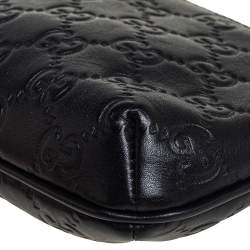 مملوكة مسبقًا حقيبة كلتش غوتشي حمالة معصم برينسي جلد غوتشيسيما أسود