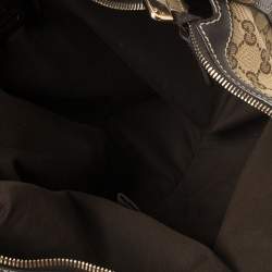 Pre Owned Gucci Beige/Brown GG Canvas and Leather Medium Pelham Hobo 