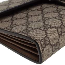 Pre Owned Gucci Beige/Ebony GG Supreme Dionysus Wallet On Chain