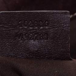 Pre Owned  حقيبة يد غوتشي "بريت"  جي جي جلد بني داكن