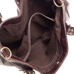 Pre Owned  حقيبة يد غوتشي "بريت"  جي جي جلد بني داكن