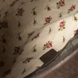 مملوكة مسبقًا Gucci Beige/Ebony GG Supreme Coated Canvas and Leather Embroidered Medium Dionysus Hobo