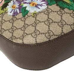 مملوكة مسبقًا Gucci Beige/Ebony GG Supreme Coated Canvas and Leather Embroidered Medium Dionysus Hobo