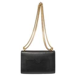 مملوكة مسبقًا حقيبة كتف غوتشي جلد أسود صغيرة بقفل