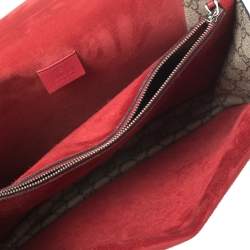 Pre Owned Gucci Beige/Red GG Supreme Canvas Medium Dionysus Shoulder Bag