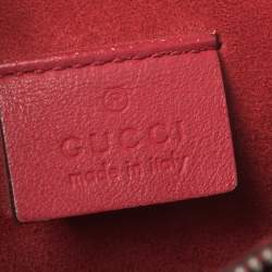 Pre Owned Gucci Beige/Red GG Supreme Canvas Medium Dionysus Shoulder Bag