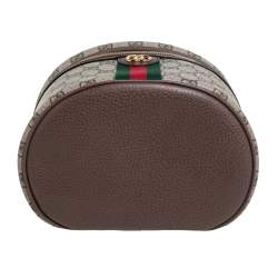 Pre Owned Gucci Beige/Brown GG Coated Canvas Ophidia Cosmetic Case