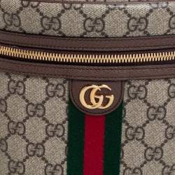 Pre Owned Gucci Beige/Brown GG Coated Canvas Ophidia Cosmetic Case