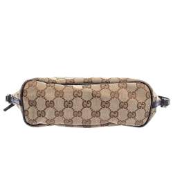 Pre Owned حقيبة صغيرة غوتشي بوت جلد و كانفاس جي جي بيج 