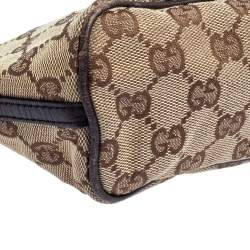 Pre Owned حقيبة صغيرة غوتشي بوت جلد و كانفاس جي جي بيج 