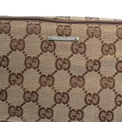 Pre Owned حقيبة صغيرة غوتشي  بوت جلد و كانفاس جي جي بيج 