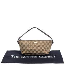 Pre Owned حقيبة صغيرة غوتشي بوت جلد و كانفاس جي جي بيج 
