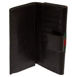 مملوكة مسبقًا Gucci Beige/Ebony GG Canvas and Leather Web Continental Wallet