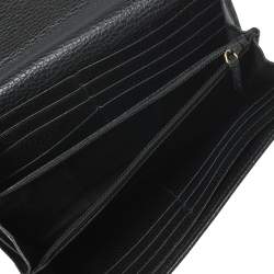 مملوكة مسبقًا Gucci Black Leather Double G Continental Wallet