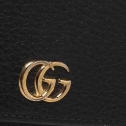 مملوكة مسبقًا Gucci Black Leather Double G Continental Wallet