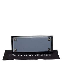 Pre Owned Gucci Black Patent Leather and Resin Studded Broadway Evening Clutch