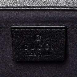 Pre Owned Gucci Black Patent Leather and Resin Studded Broadway Evening Clutch