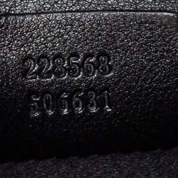 Pre Owned Gucci Black Patent Leather and Resin Studded Broadway Evening Clutch