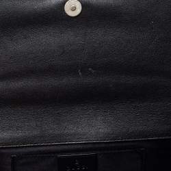 Pre Owned Gucci Black Patent Leather and Resin Studded Broadway Evening Clutch