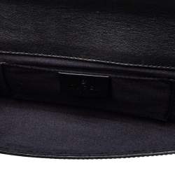 Pre Owned Gucci Black Patent Leather and Resin Studded Broadway Evening Clutch