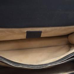 Pre Owned Gucci Beige/Green GG Supreme Canvas and Python Dionysus Medium Shoulder Bag