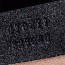 Pre Owned Gucci Black Smooth Leather Mini Nymphaea Bamboo Top Handle Bag