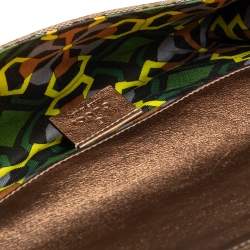 Gucci Beige/Gold GG Canvas and Leather Continental Wallet