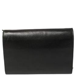 Pre Owned Gucci Black Leather Dionysus Wallet On Chain