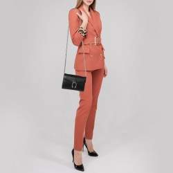 Pre Owned Gucci Black Leather Dionysus Wallet On Chain