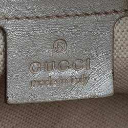 Gucci Silver GG Imprime Canvas and Leather Large Joy Tote