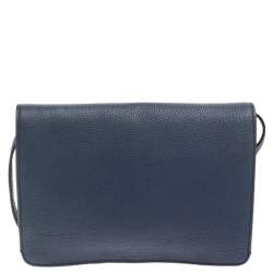 Pre Owned Gucci Navy Blue Leather Jackie Crossbody Bag