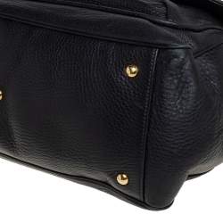 Pre Owned Gucci Black Pebbled Leather 1973 Tote