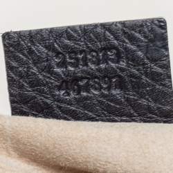 Pre Owned Gucci Black Pebbled Leather 1973 Tote