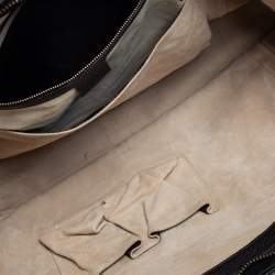 Pre Owned Gucci Black Pebbled Leather 1973 Tote