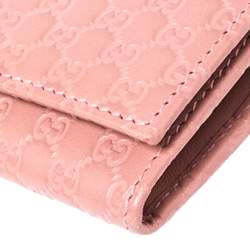 مملوكة مسبقًا Gucci Pink Microguccissima Leather Flap Continental Wallet