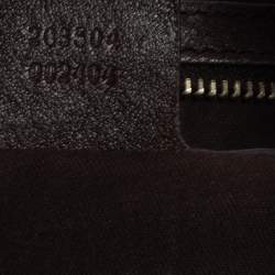 Pre Owned حقيبة هوبو غوتشي شارلوت كانفاس جي جي بني/بيج وجلد