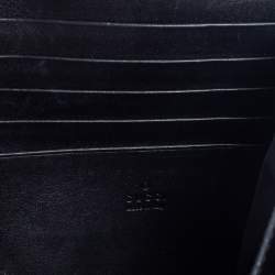 مملوكة مسبقًا محفظة بسلسلة غوتشي مارمونت جي جي جلد مبطن سوداء 