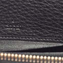 مملوكة مسبقًا Gucci Black Leather Soho Zip Around Wallet