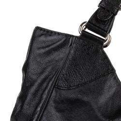 Pre Owned Gucci Black Leather Charlotte Hobo Bag