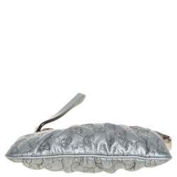 مملوكة مسبقًا Gucci Grey Guccissima Leather Wristlet Pochette