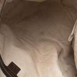 Pre Owned Gucci Beige/Brown GG Canvas and Leather Medium Embellished Heart Bit Charm  Tote