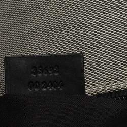 مملوكة مسبقًا حقيبة غوتشي بامبوو كانفاس رصاصي/ أسود بيد علوية 