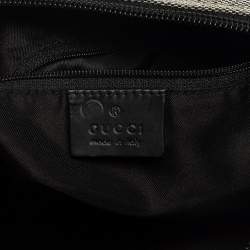 مملوكة مسبقًا حقيبة غوتشي بامبوو كانفاس رصاصي/ أسود بيد علوية 