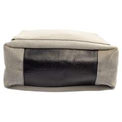 مملوكة مسبقًا حقيبة غوتشي بامبوو كانفاس رصاصي/ أسود بيد علوية 