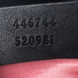 Pre Owned Gucci Black Matelasse Velvet Mini GG Marmont Shoulder Bag