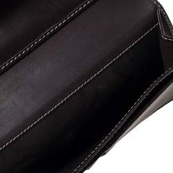 Pre Owned محفظة غوتشي ويب جلد وكانفاس جي جي سوبريم بيج/بني