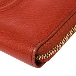 مملوكة مسبقًا Gucci Orange Leather Soho Wallet