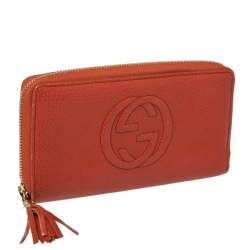 مملوكة مسبقًا Gucci Orange Leather Soho Wallet