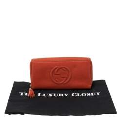 مملوكة مسبقًا Gucci Orange Leather Soho Wallet