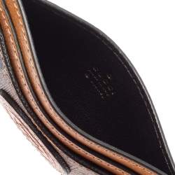 Pre Owned Gucci x Disney Beige/Tan GG Supreme Canvas and Leather Mickey Card Holder